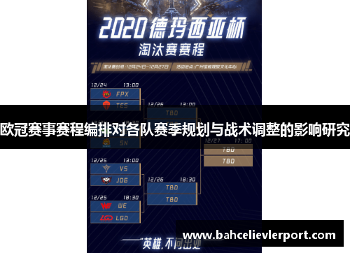 欧冠赛事赛程编排对各队赛季规划与战术调整的影响研究