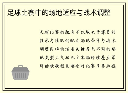 足球比赛中的场地适应与战术调整